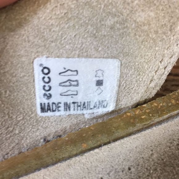 Ecco Sandals Womens 41 Black Thong Black Leather Buckle Strap Flip Flop 10-10.5 - Picture 11 of 16